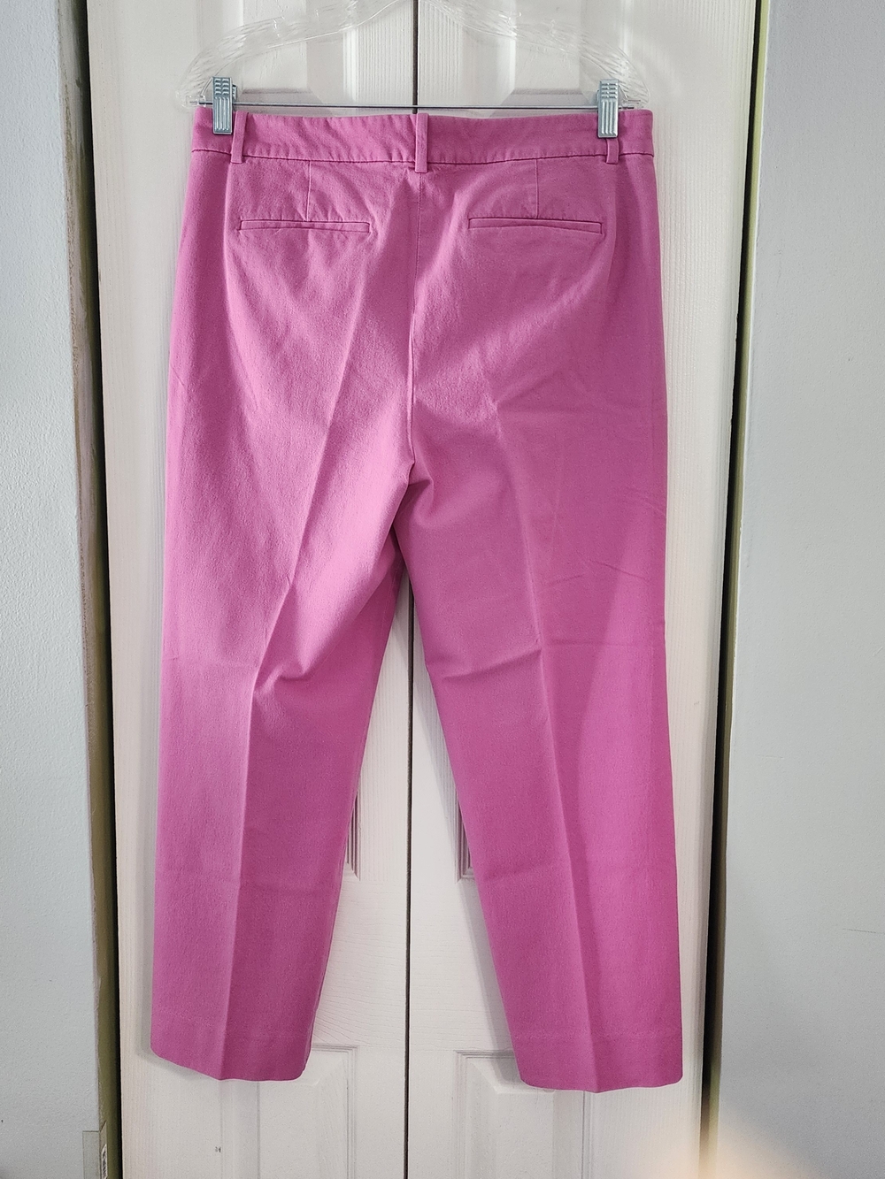 J. Crew Pink Cropped Ankle Pants Size 12 Cotton Blend - Picture 3 of 9